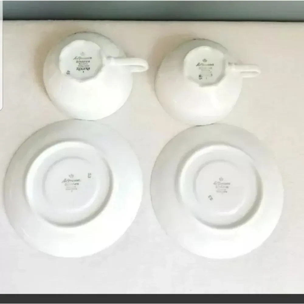 2 Vtg Seltmann Weiden Bavarian China Tea Cups & Saucer Rose Flower Cup